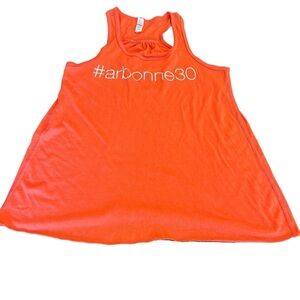 Arbonne Women’s Orange Logo Tank Top Shirt Size Small